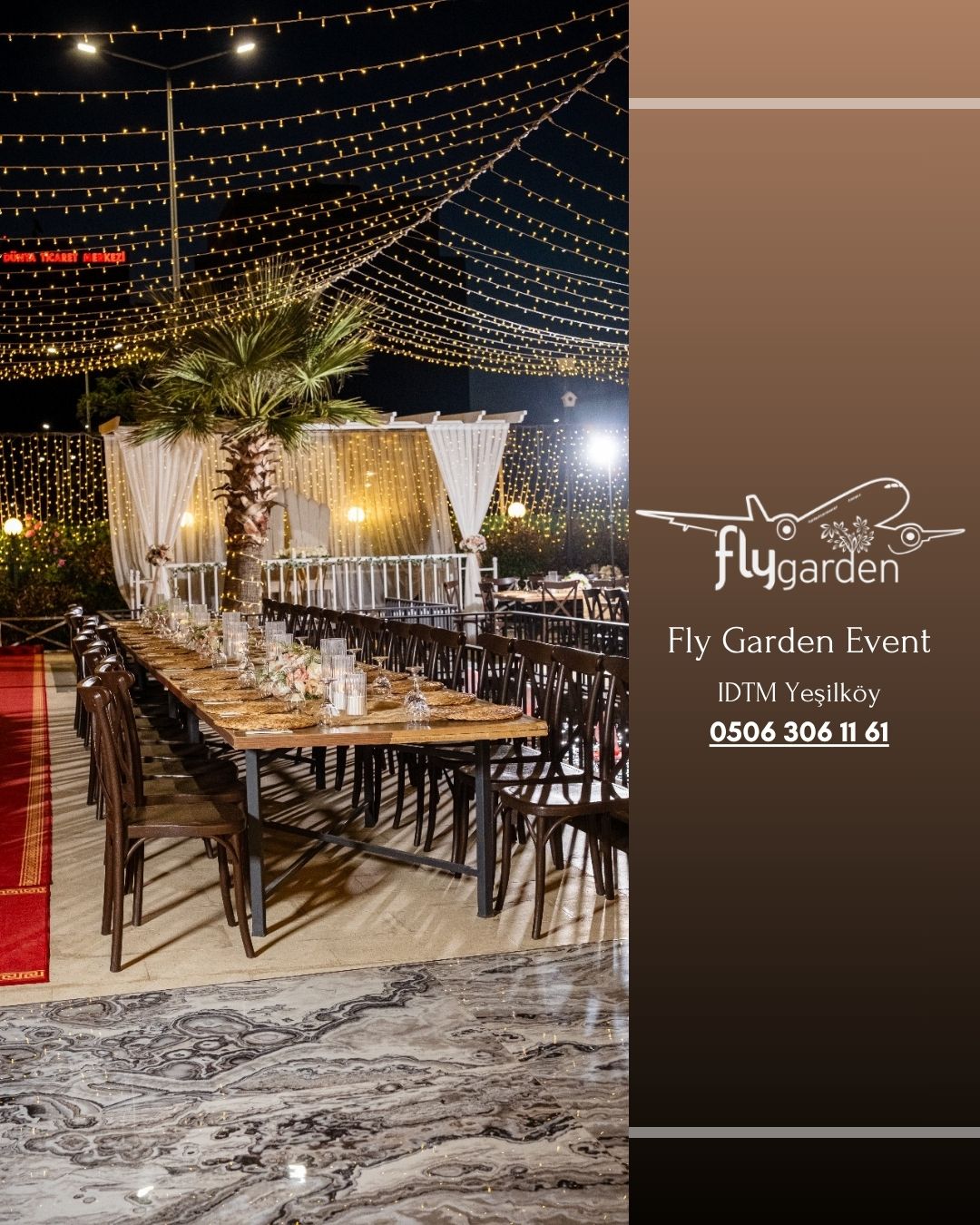 Fly Garden Event - Yeşilköy Kır Düğünü & Florya Açık Hava Düğün Salonu & Bakırköy Açık Hava Nişan Mekanları — Bakırköy, İstanbul kır düğünü mekanı görsel 3